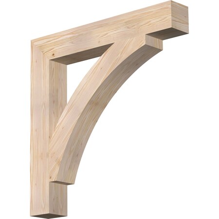 Ekena Millwork Thorton Block Smooth Bracket, Douglas Fir, 5 1/2"W x 38"D x 38"H BKT06X38X38THR05SDF